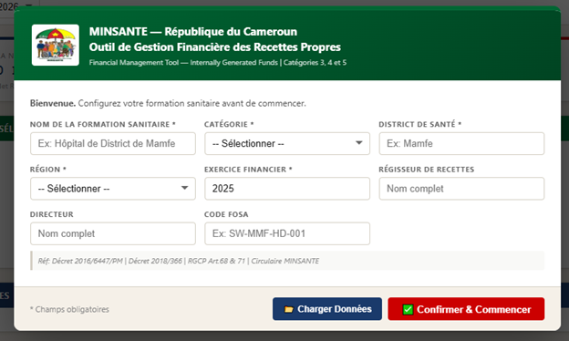 MINSANTE v2 Gestion Financière screenshot